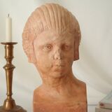 Ancient terracotta bust signed Beaulieu