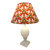 Vintage Alabaster Lamp and Bird Shade