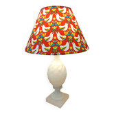 Vintage Alabaster Lamp and Bird Shade
