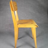 Chaise tout bois enfant pieds compas siglée 118