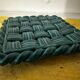 Woven ceramic trivet from Vallauris in the Massier style.