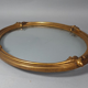 Old oval frame and glass foliage 40x30 cm wood stucco gilding gold leaf SB
