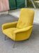 Italian mustard yellow armchair in Mid-Century style