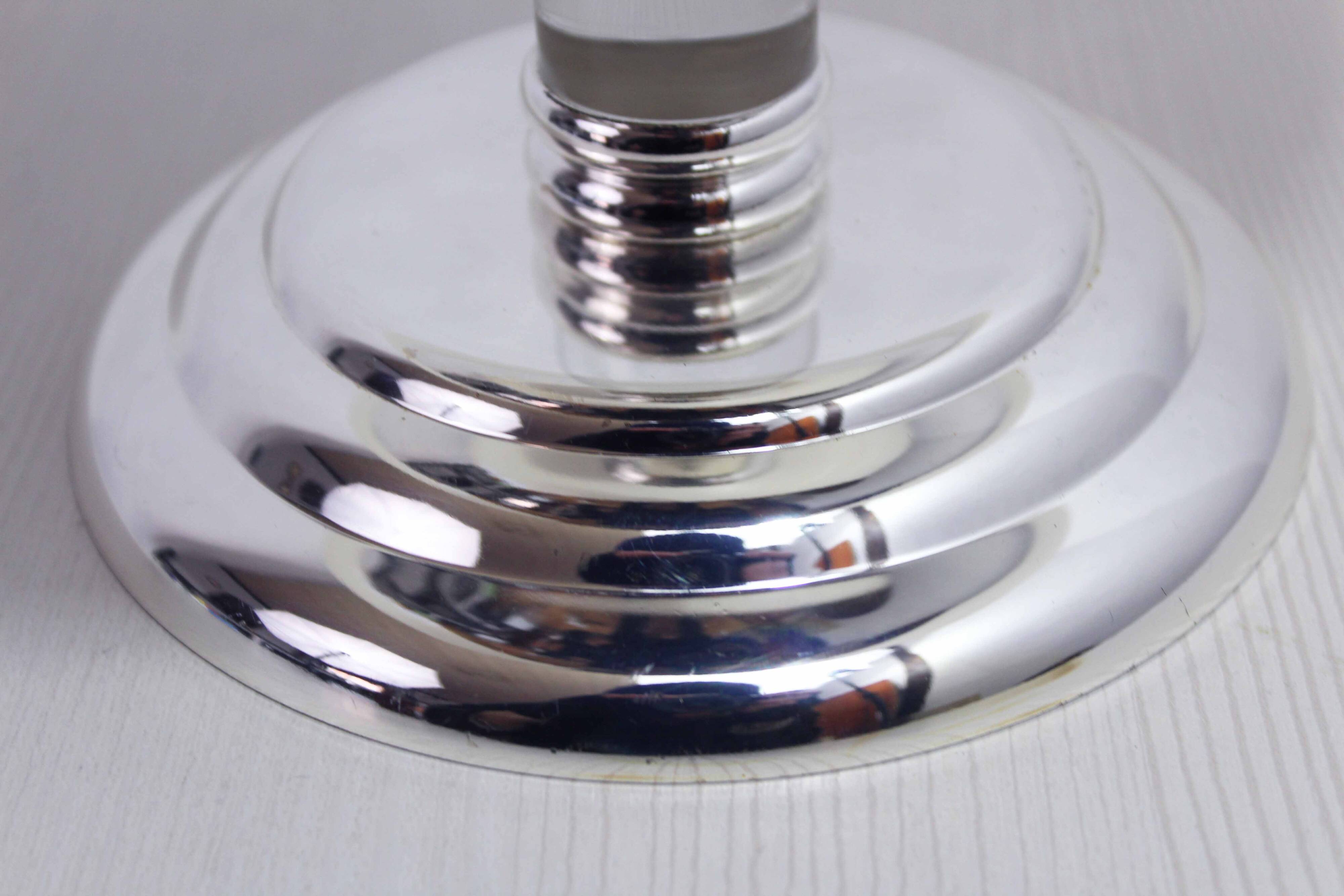 Silver-plated and lucite cup