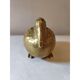 Golden earthenware flower vase "Woodcock"
