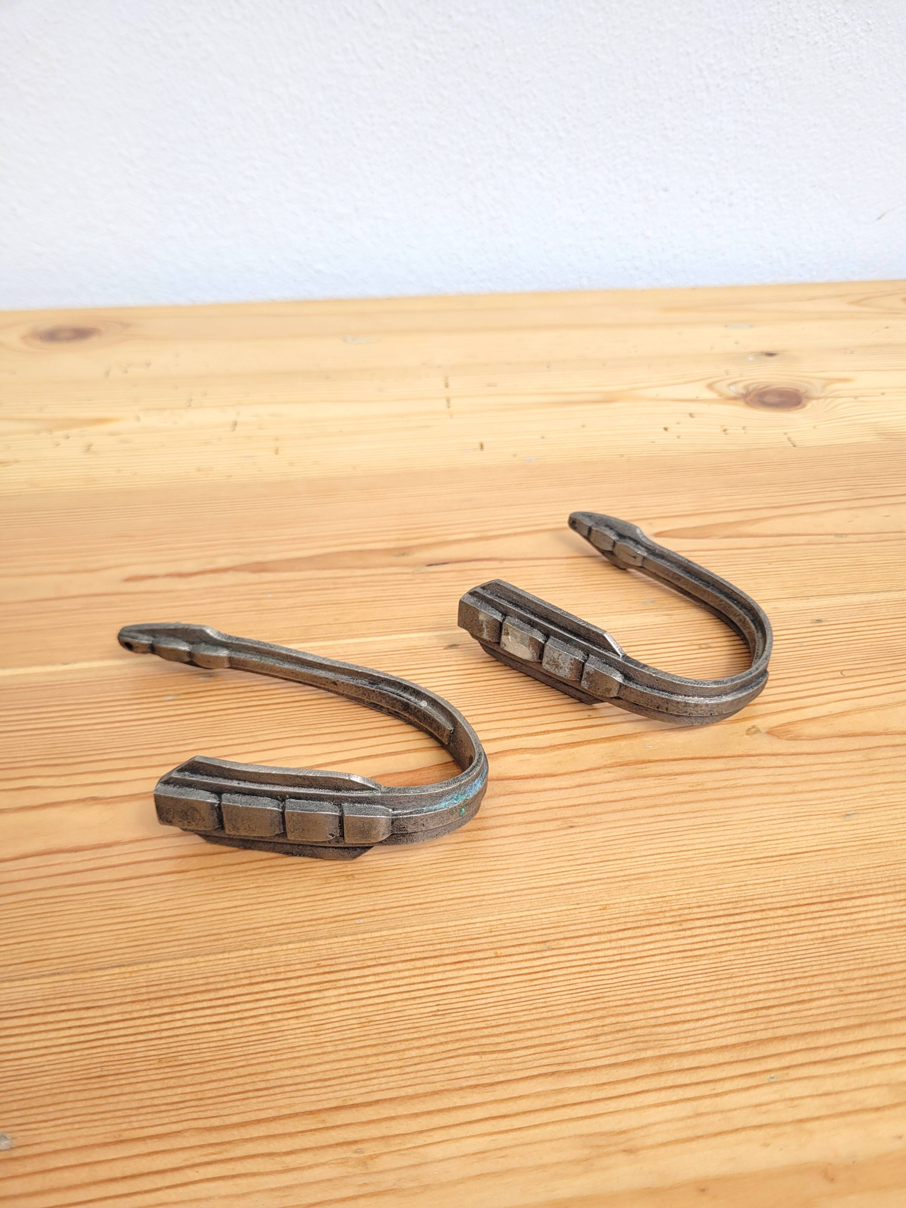 Pair of old coat hooks circa 1930