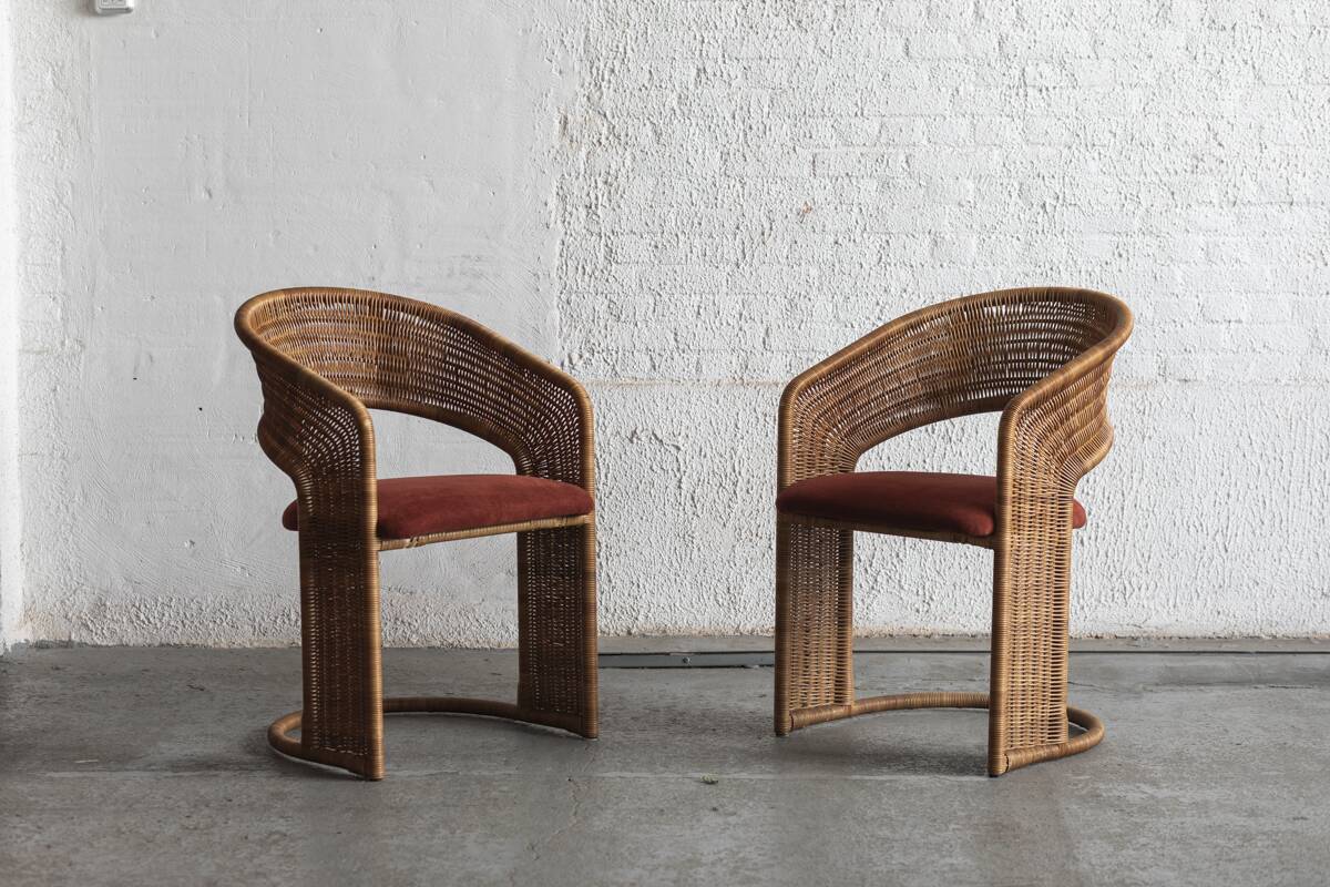 Set of 4 dining chairs by Luit van der Helm, Dutch design, 1980s