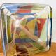 Carafe / vase multicolore italien