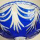 Centerpiece, blue crystal of Lorraine, limited series 233/500, blown and cut
