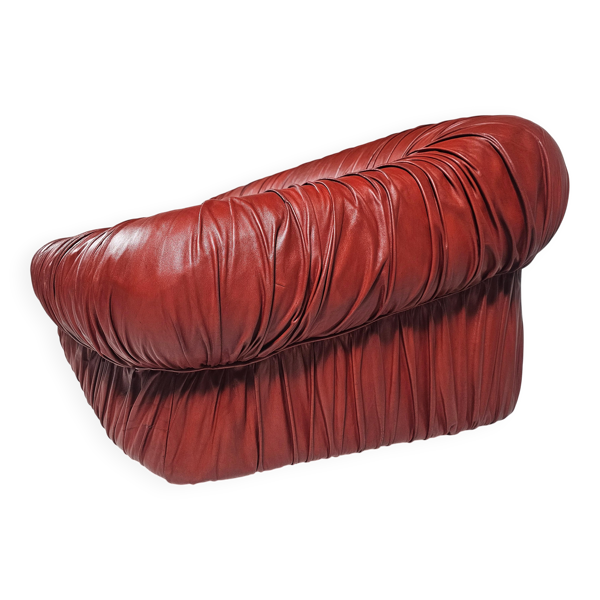 Canapé « Piumino » rouge bordeaux par De Pas, D'Urbino et Lomazzi pour Dall'Oca, 1970