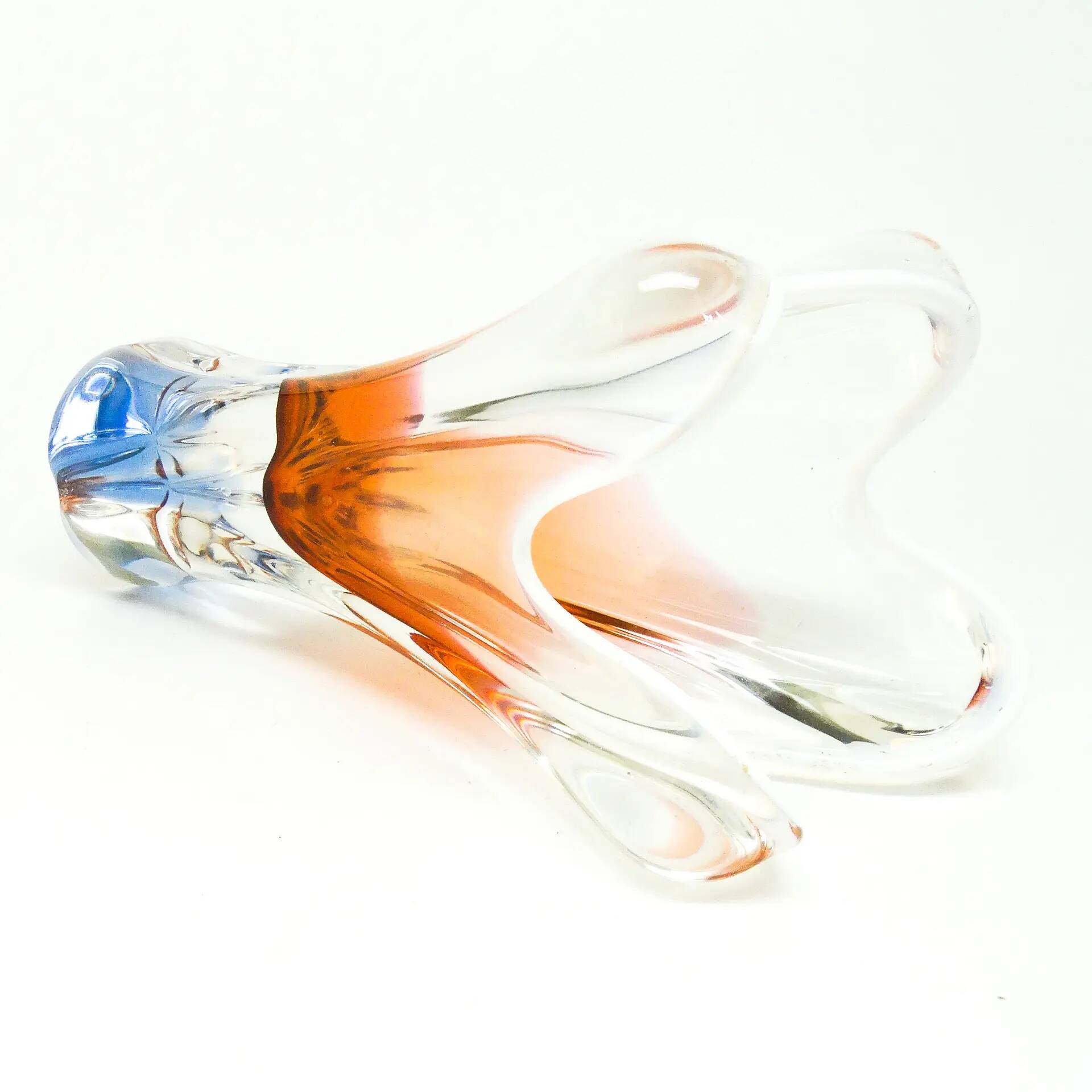 Mid-century modern vase, glass, designed by J. Hospodka, Czechoslovakia, 1960s