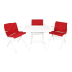 French mid-century vintage garden set designed by Raoul Guys (attributed) 3 chairs and a table