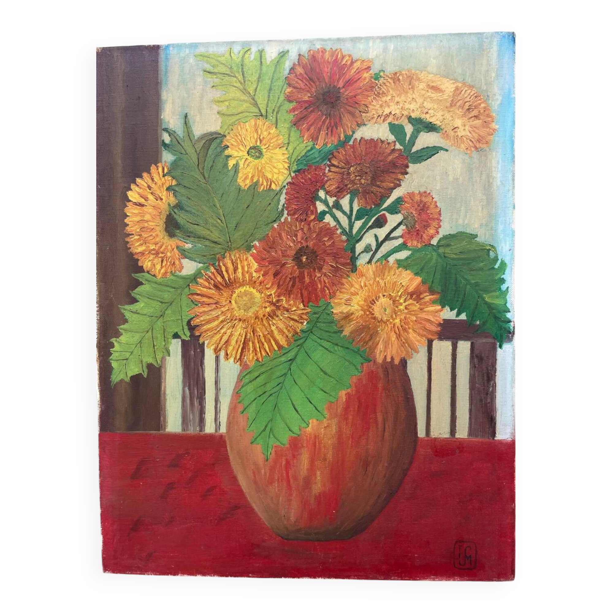 Peinture florale naïve