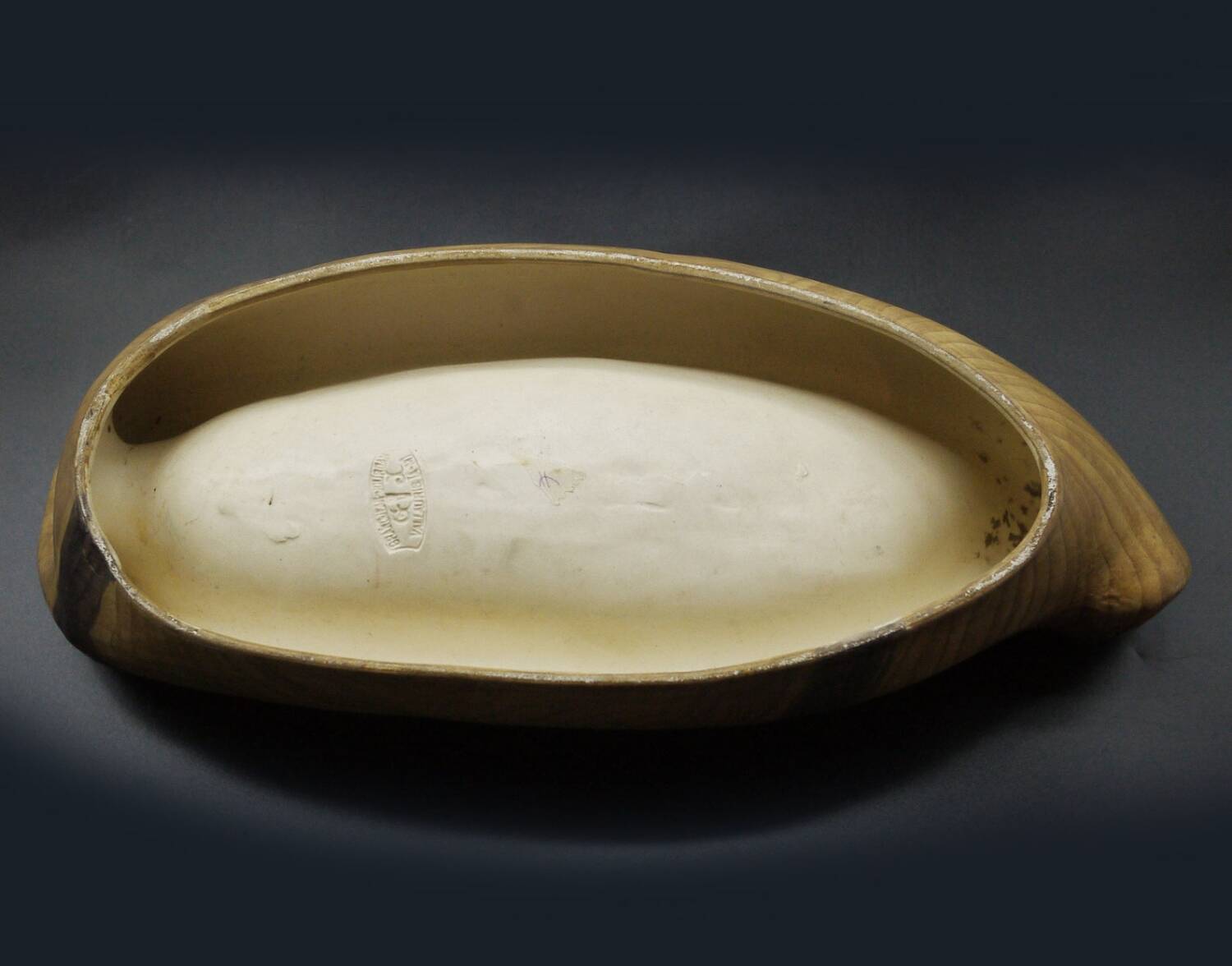 Faux Wood Platter by Grandjean Jourdan Vallauris
