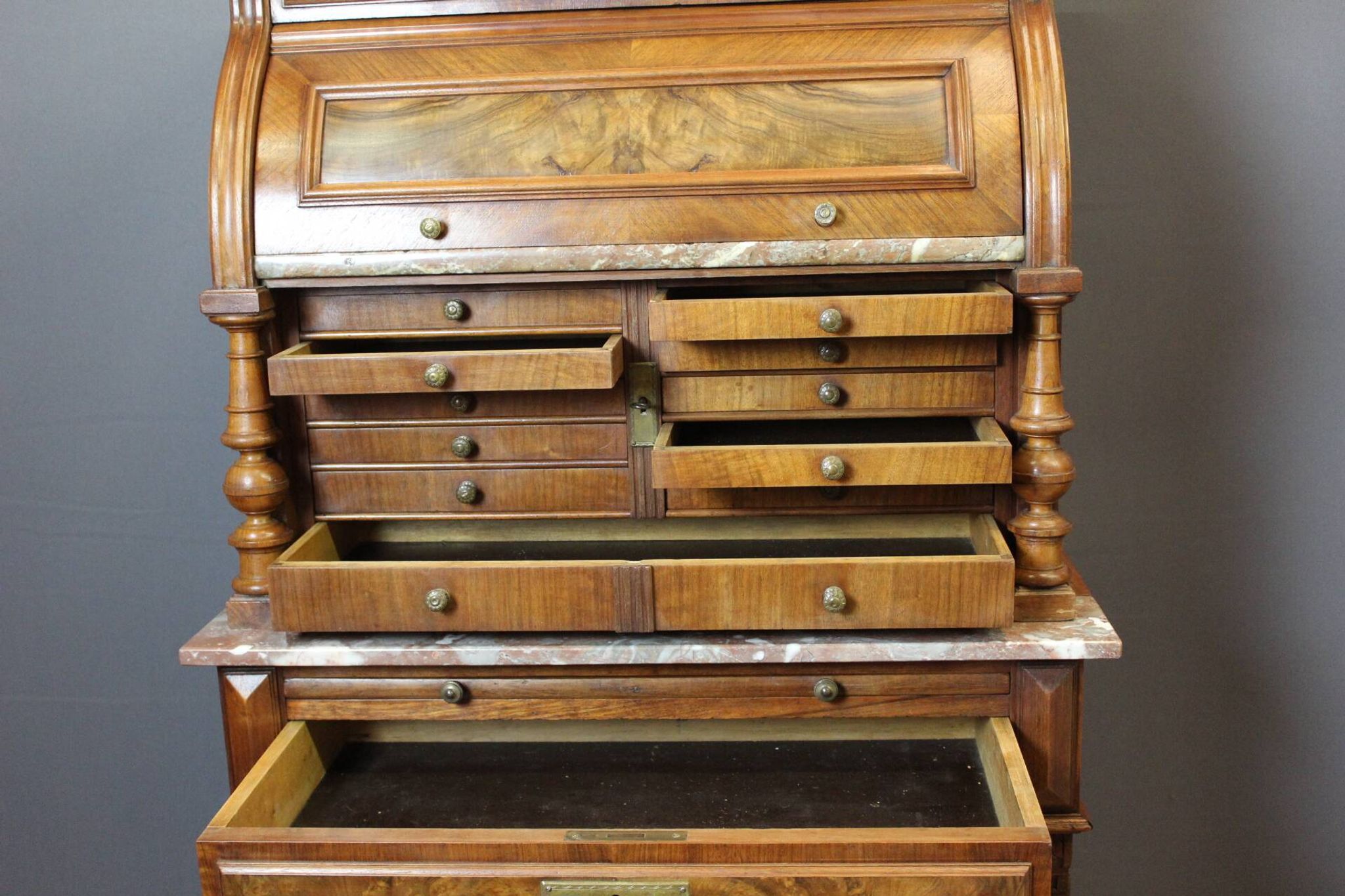 Late 19th century walnut dentist's cabinet