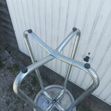 Pair of stools Habitat in cast aluminum 1980 vintage