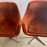 4 vintage 1970 vintage egg armchairs