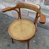 Viennese curved wood armchair Fischel circa 1920