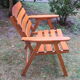 Mid century patinated wood folding garden or patio elbow chair, 1960s