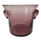 Biot style purple blown glass champagne bucket