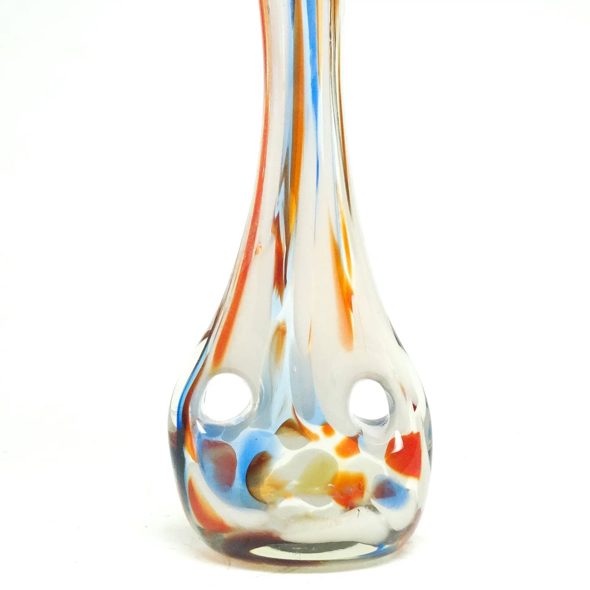 Sekacz vase, modernism, glass, Hortensja Glassworks, Poland, 1970s