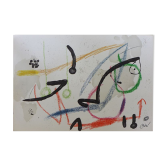 Original lithograph Joan Miro, Maravillas con variaciones acrosticas 7, 1975.