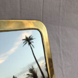 Set of 4 square brass mirrors
