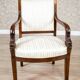 Antique Biedermeier Mahogany Armchair, 1890s