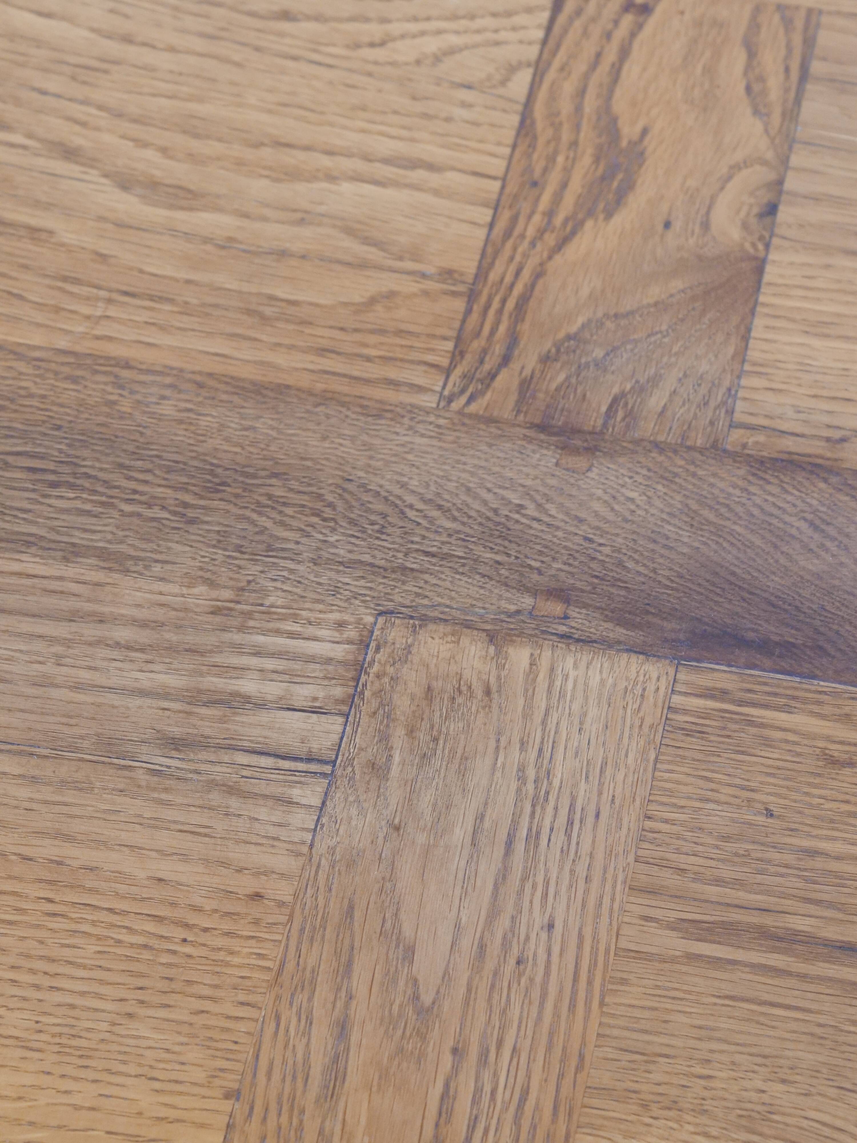 solid oak coffee table Aremberg parquet pattern from the 19th century
