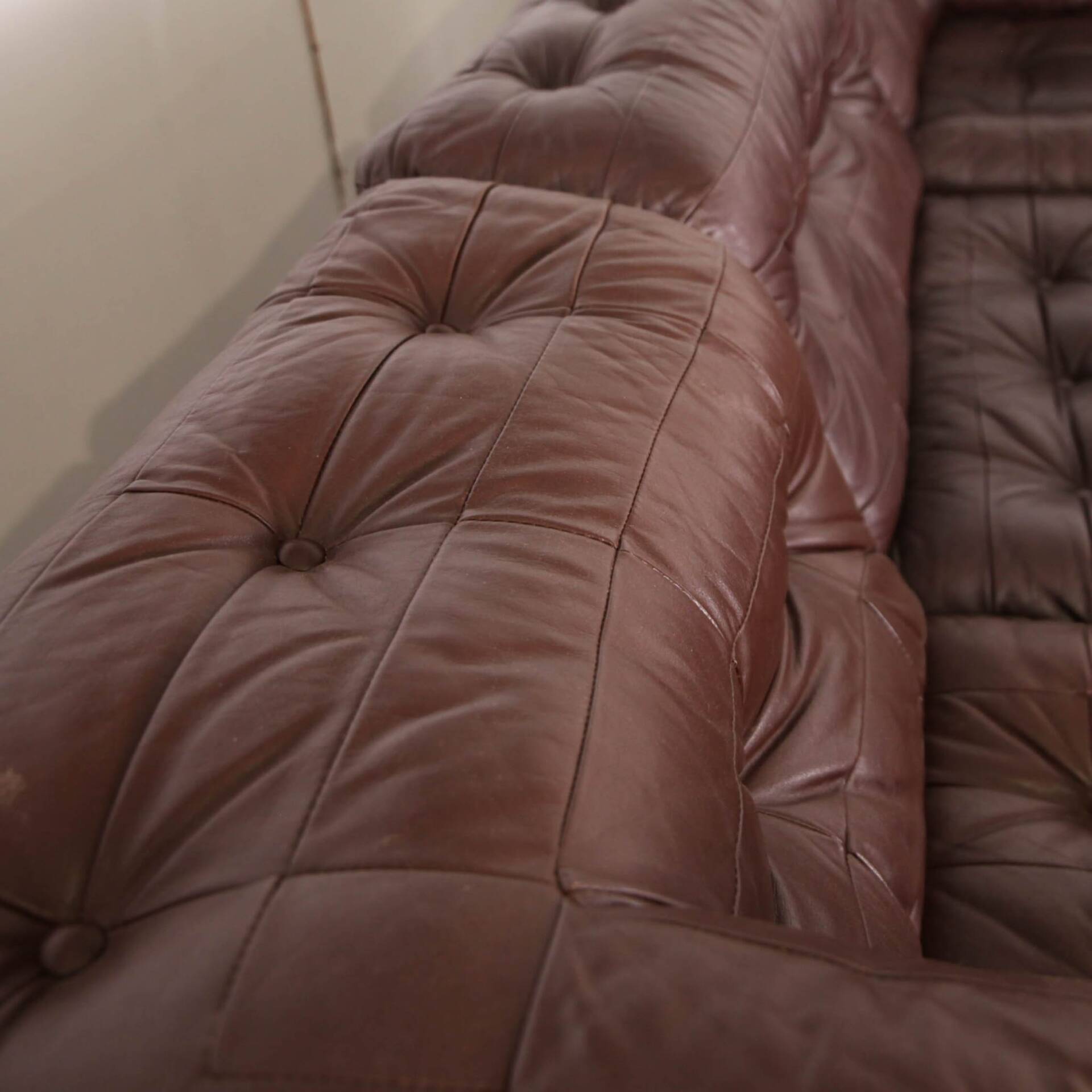 Modular leather sofa