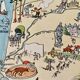 Ancienne carte illustrée de la Gascogne Béarn Pays-Basque 1927 - JP Pinchon