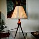 Vintage solid teak lamp by severin hansen 1960