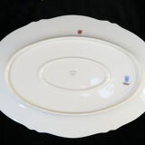 Oval dish in handmade porcelain of LIMOGES GIRAUD