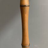 Bamboo look floorlamp large white shade