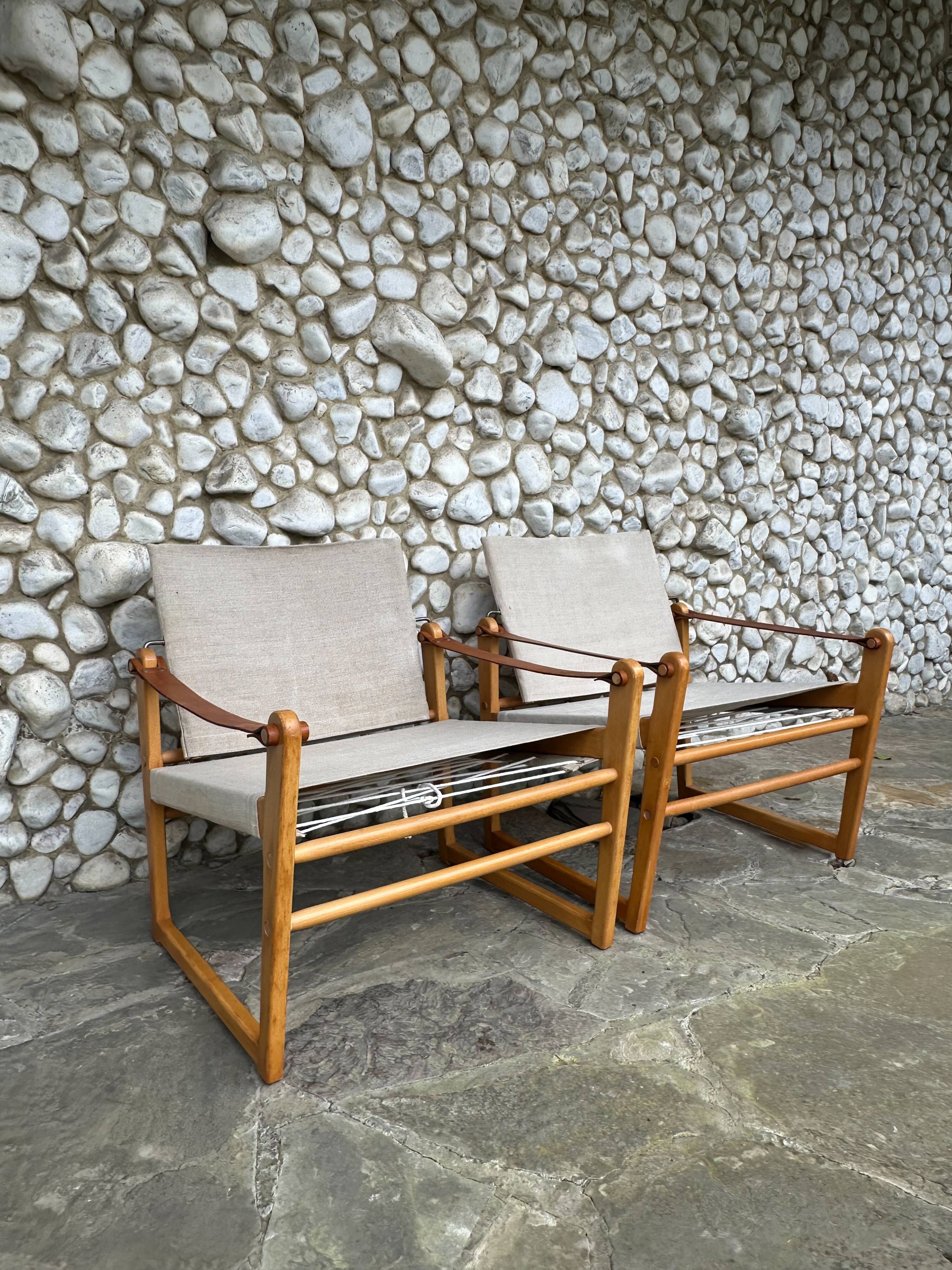 Pair of Safari Cikada armchairs by Bengt Ruda for IKEA, Sweden, 1970.