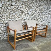 Pair of Safari Cikada armchairs by Bengt Ruda for IKEA, Sweden, 1970.