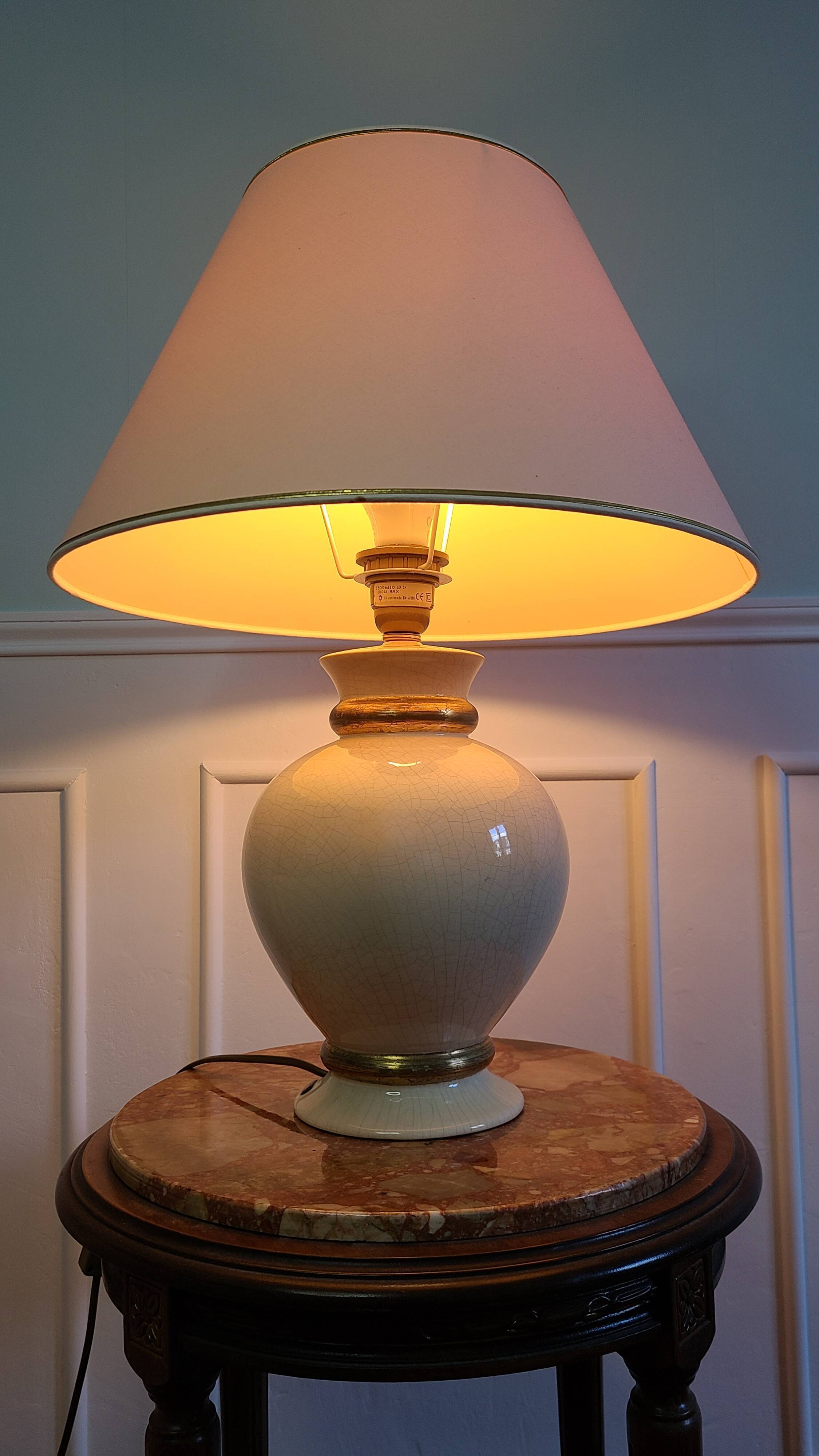 Luxury lamp signed Le Dauphin, vintage 70s
