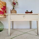 Patinated coffee farmhouse or living room table