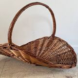 Vintage Rattan Log Basket