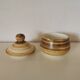 sucrier en céramique Longchamps beige et marron