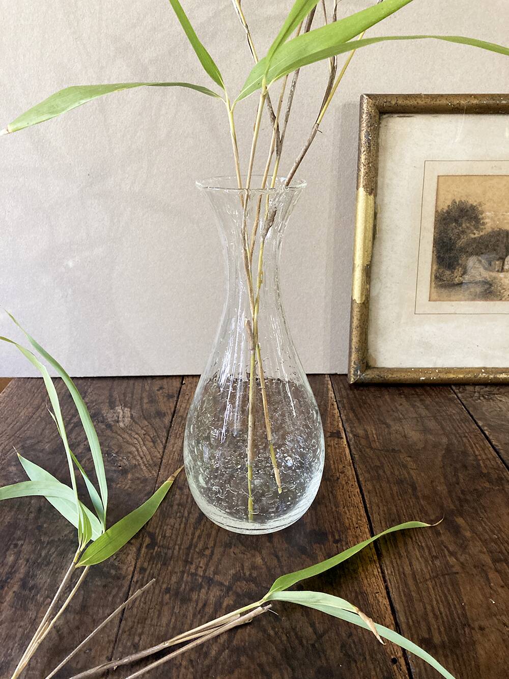 Biot bubble glass vase, ca. 1980