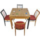 Dining Table and 4 chairs, 1970s, Set of 5