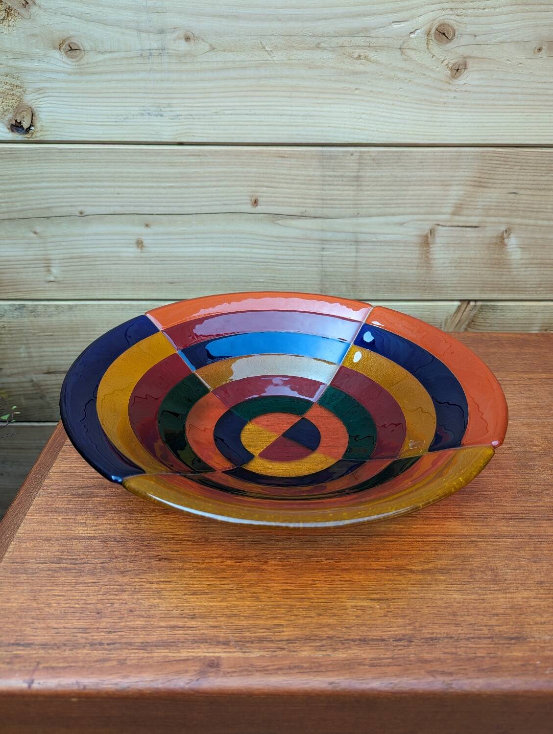 Large fruit bowl signed Lussot