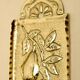 Vintage European brass sconce in pear motif