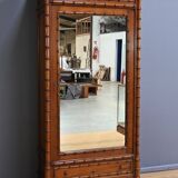 Armoire à Glace en Pitchpin esprit Bambou, Art Nouveau – Début XXème