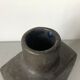 Art pottery of Mobach Holland Cubist vase in black enamelled sandstone