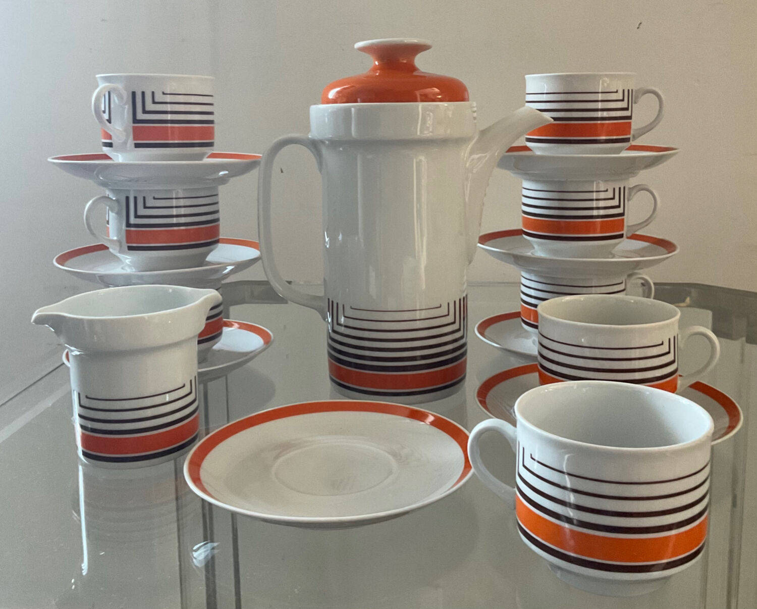 Vintage West Germany Bavaria porcelain coffee service 70s