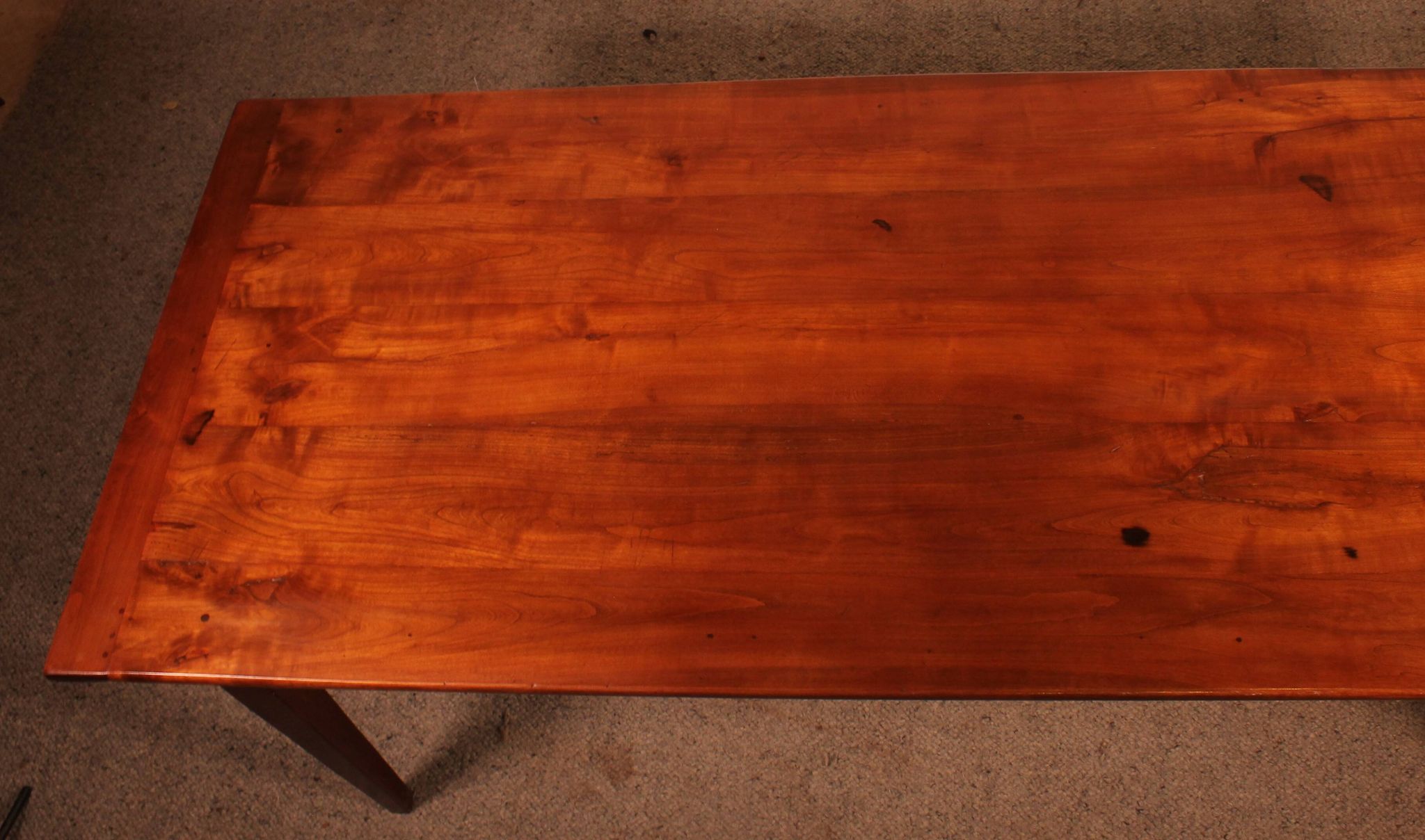 Table de réfectoire en cerisier, 19° siècle