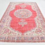Red & Cream Classic Turkish Vintage Rug, 205x310Cm