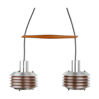 Pair of Danish vintage pendant lamps from 1960s